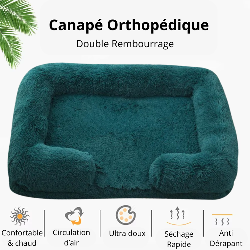 canapé-pour-chien-orthopédique-bleu