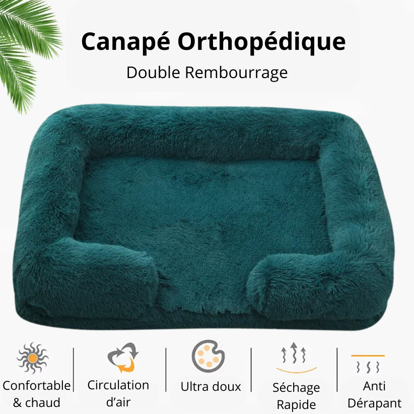 canapé-pour-chien-orthopédique-bleu